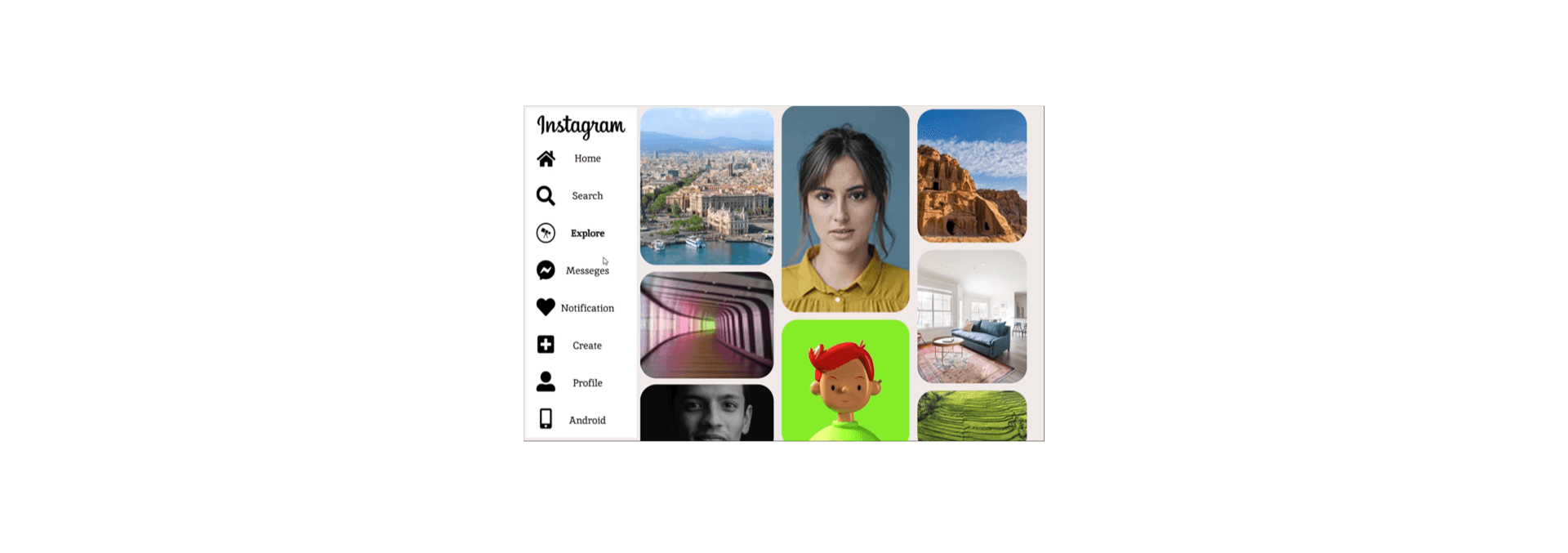 Instagram Design mockup